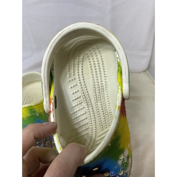 Crocs Classic Clog Tie Dye Women’s 6 Rainbow - Picture 6 of 7